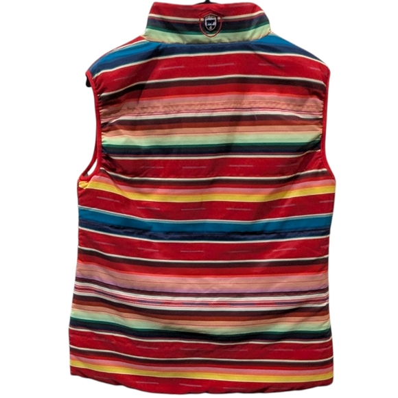 STS Ranchwear The Sealy Vibrant Multi Colored Striped Quilted Vest (M) - Picture 2 of 7